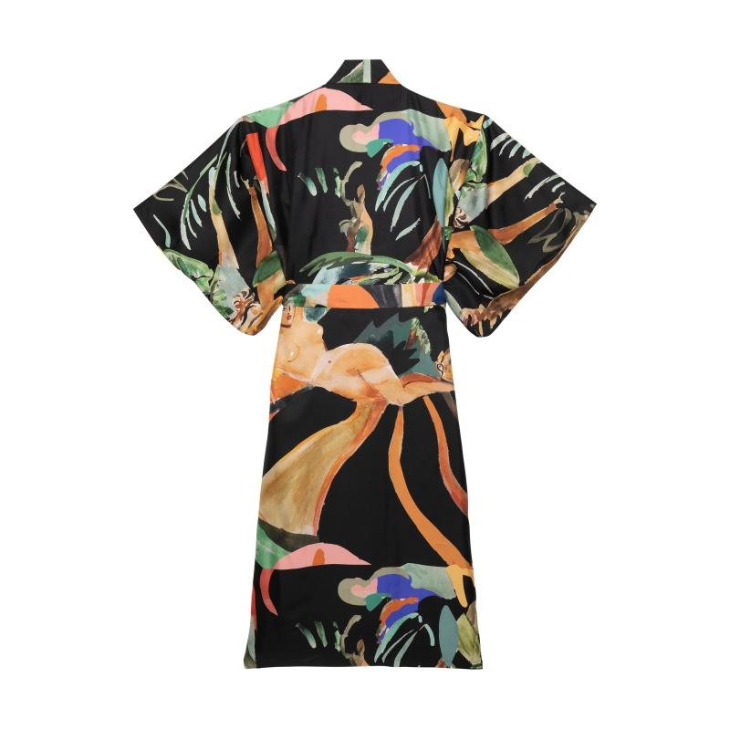 G.kero Kimono Dancing Wood Black