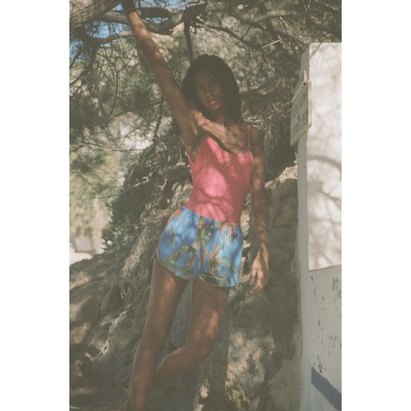 g.kero short en lin Dancing Blue