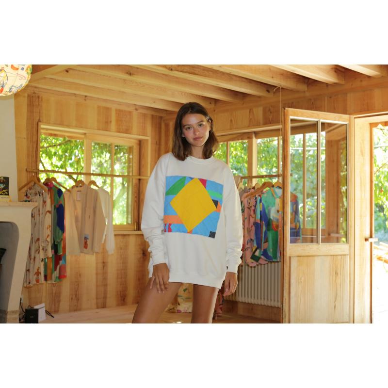 G.kero SWEAT-SHIRT OVERSIZE PATCHWORK