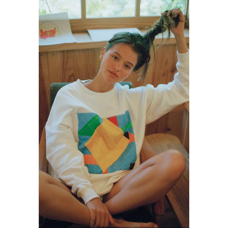 g.kero SWEAT-SHIRT OVERSIZE PATCHWORK