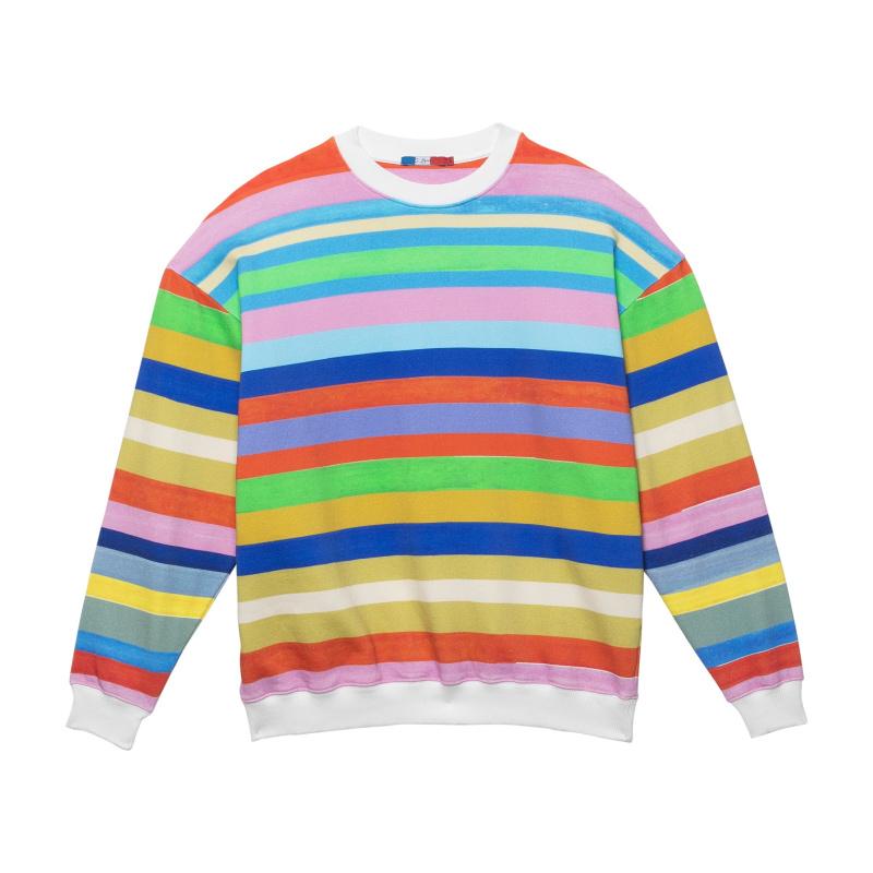 g.kero SWEAT-SHIRT OVERSIZE PINK STRIPES ONE