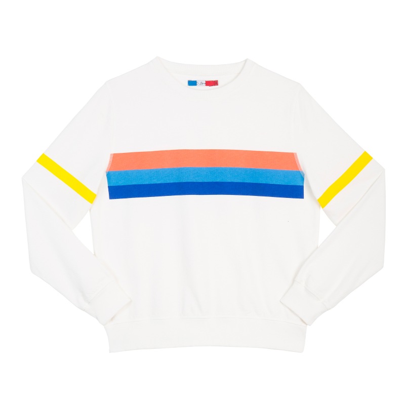G.kero Sweat-shirt Pink Blue Blue Stripes