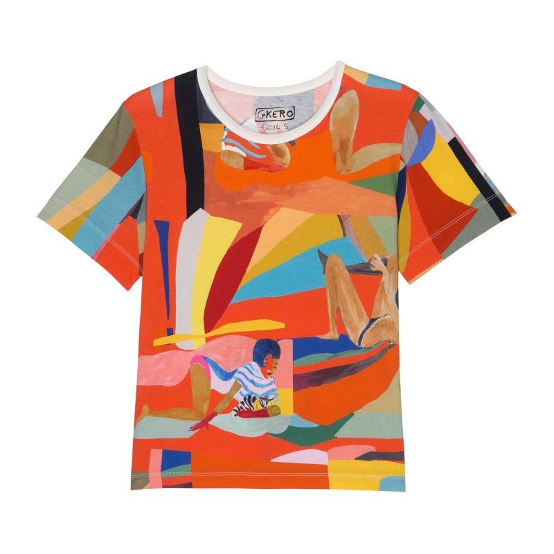 g.kero TEE SHIRT Abstract Funk Red