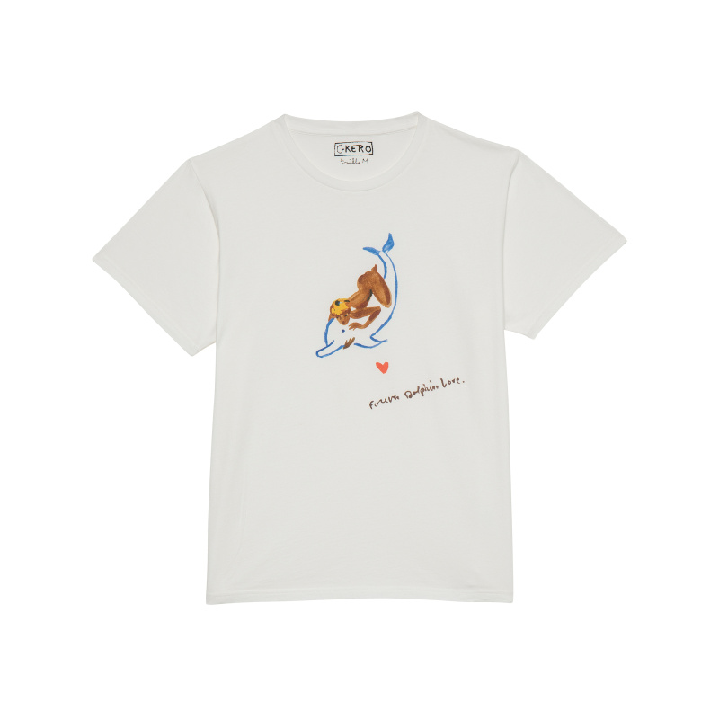 g.kero Tee SHIRT FOREVER DOLPHIN LOVE
