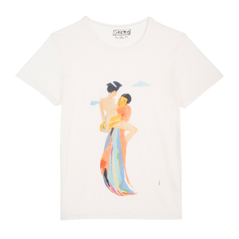 g.kero TEE SHIRT ORANGE LOVE