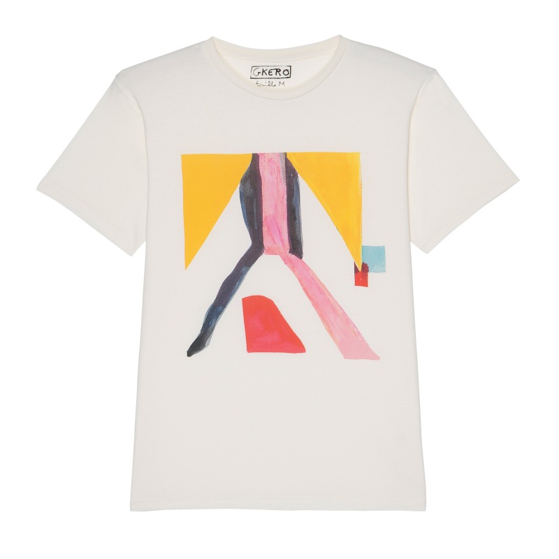 g.kero TEE SHIRT YELLOW PINK BLACK