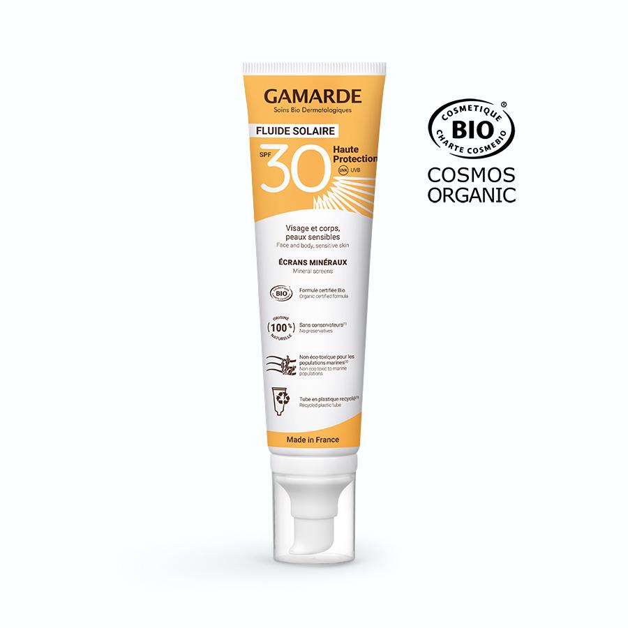 gamarde Fluide Solaire SPF 30Haute protection solaire visage et corps