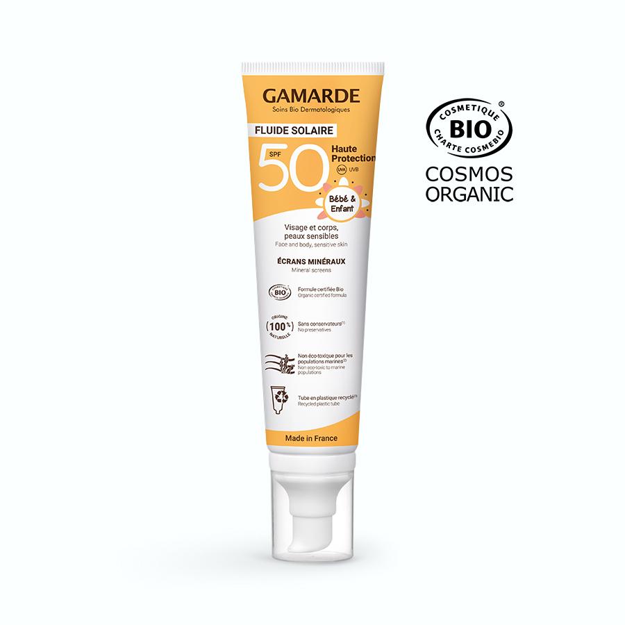 gamarde Fluide Solaire SPF 50 Bébé et EnfantsHaute protection corps et visage bébé & enfants