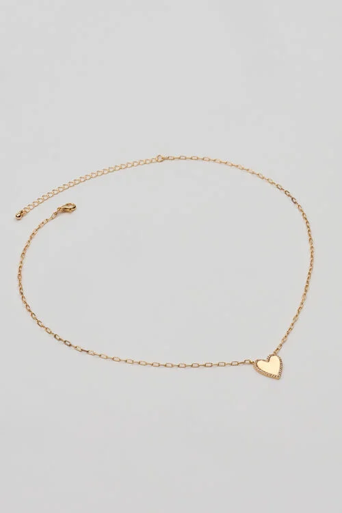 Garage Collier à Chaîne à Maillons Style Trombone à Cœur Orné De Pierres