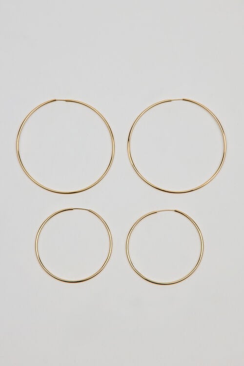 Garage Ensemble De 2 Paires D'anneaux Minces De Base