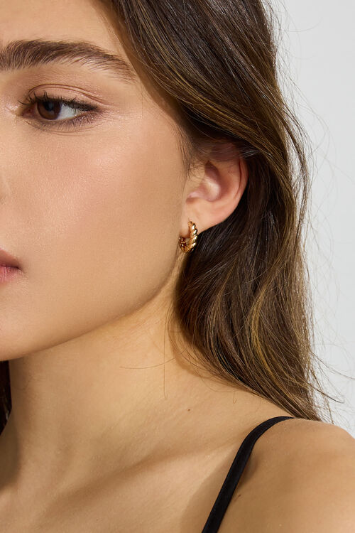 garage Ensemble de 2 paires de dormeuses torsadées et lisses