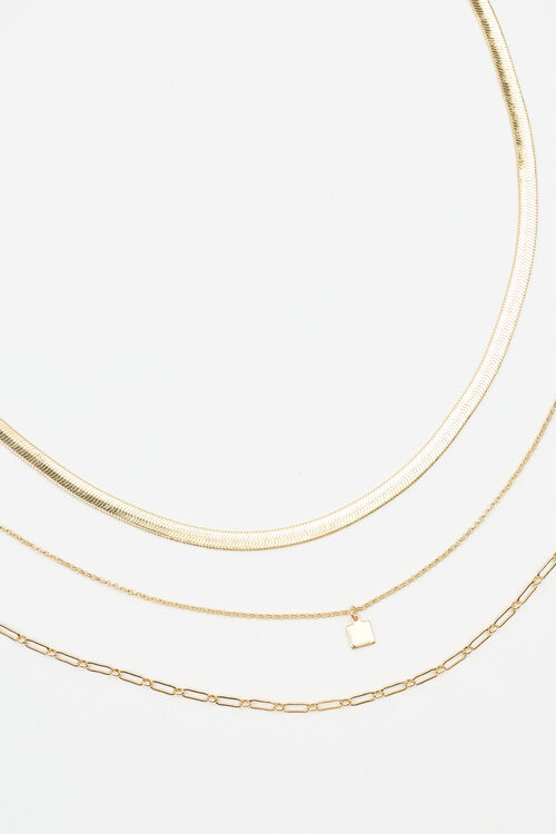 Garage Ensemble De 3 Colliers Classiques à Maillons