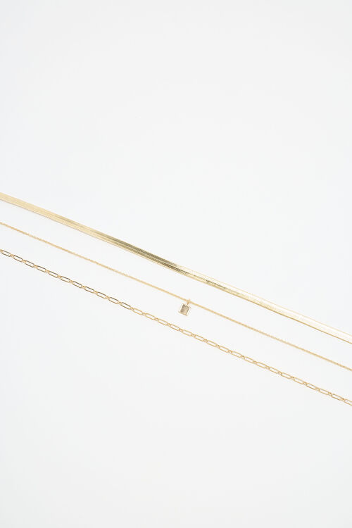 Garage Ensemble De 3 Colliers Classiques à Maillons