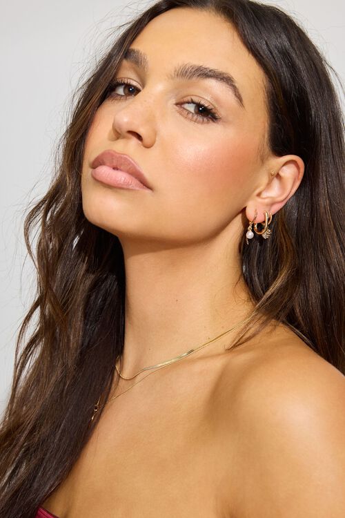 garage Ensemble de 3 paires de boucles d’oreilles à perle et coeur