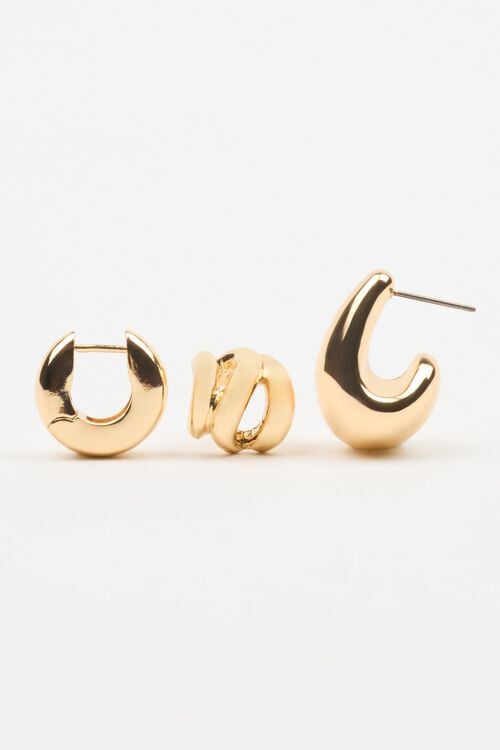 Garage Ensemble De 3 Paires De Boucles D’oreilles Abstraites