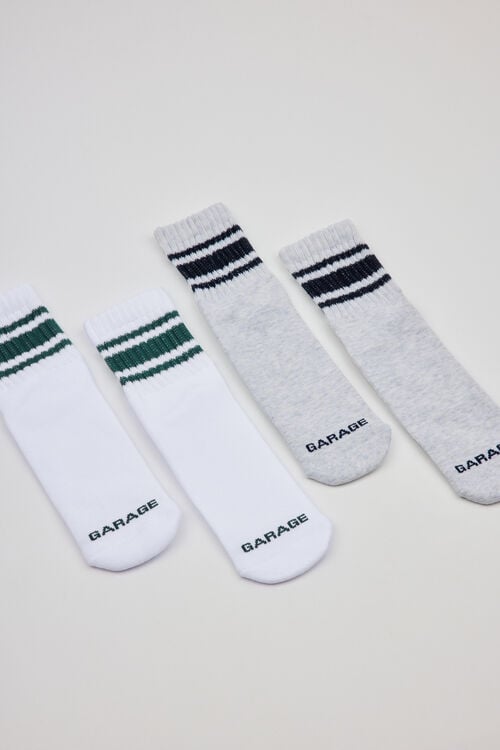 garage 2 paires de chaussettes courtes froncées