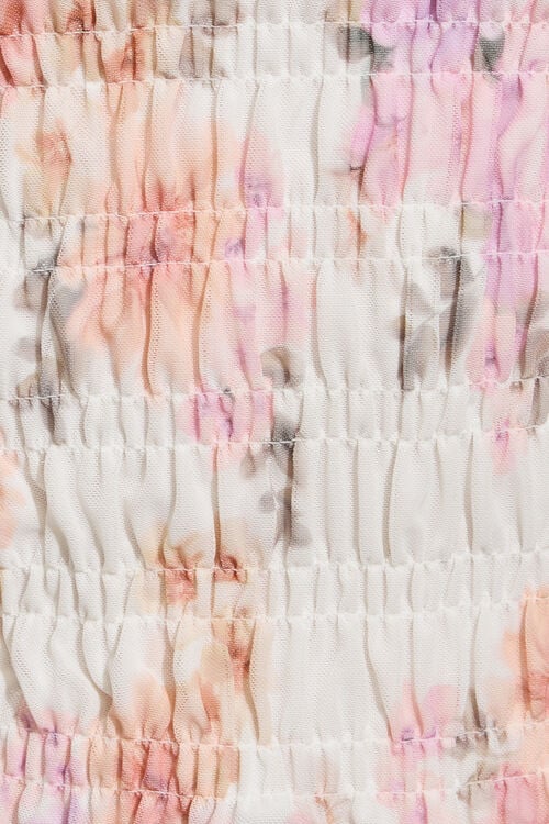 Garage Cami Smockée à Col Bateau En Dentelle