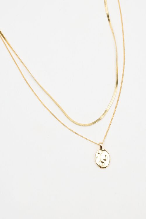 Garage Chaîne Double à Médaillon Classique