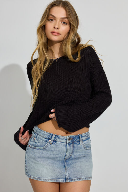 Garage Chandail à Coupe Carrée En Tricot