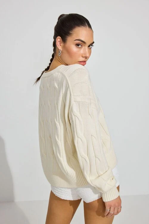 Garage Chandail Ample à Maille Torsadée