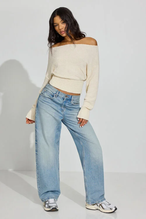 Garage Chandail Bouclé à Col Bateau