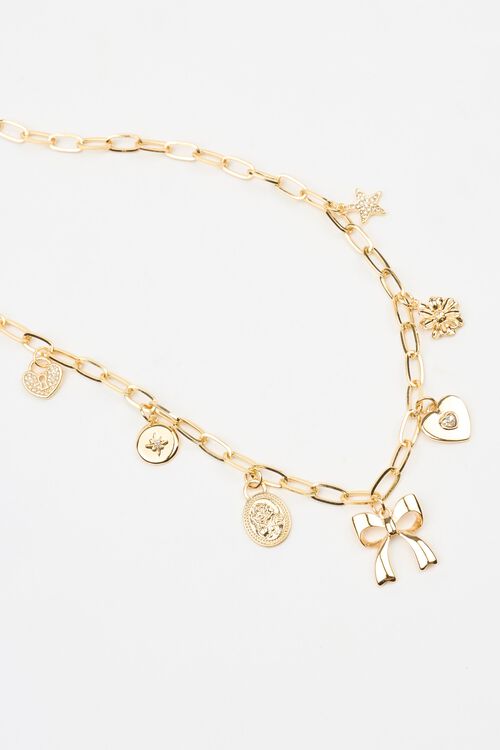 Garage Collier à Chaîne Trombone Avec 7 Breloques