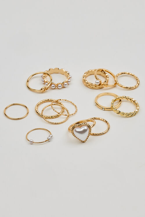 Garage Ensemble De 14 Bagues Délicates Et à Cœur