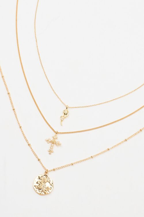 Garage Ensemble De 3 Colliers à Croix Et Rose