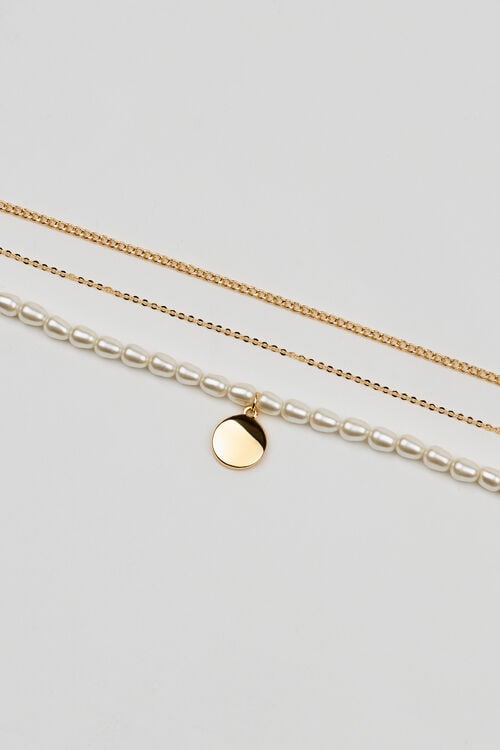 Garage Ensemble De 3 Colliers à Perles Et Chaînes