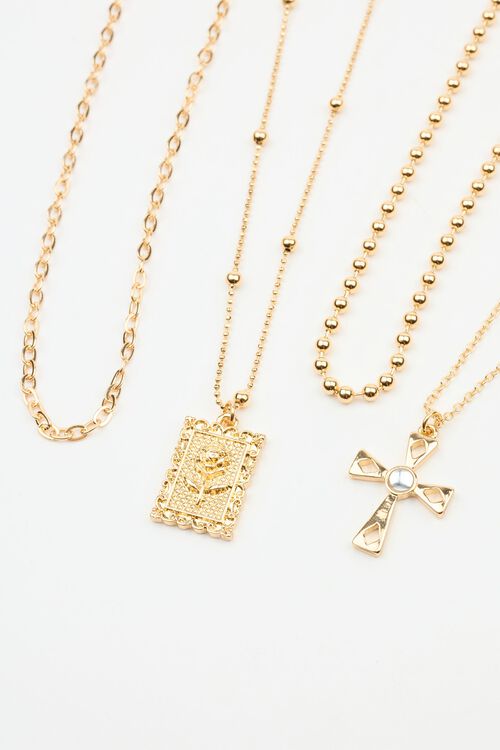 Garage Ensemble De 4 Colliers à Croix Et Rose