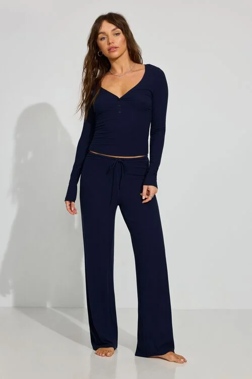 Garage Haut Henley En Jersey Brossé