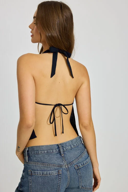 Garage Haut Licou à Attache Au Dos En Lin