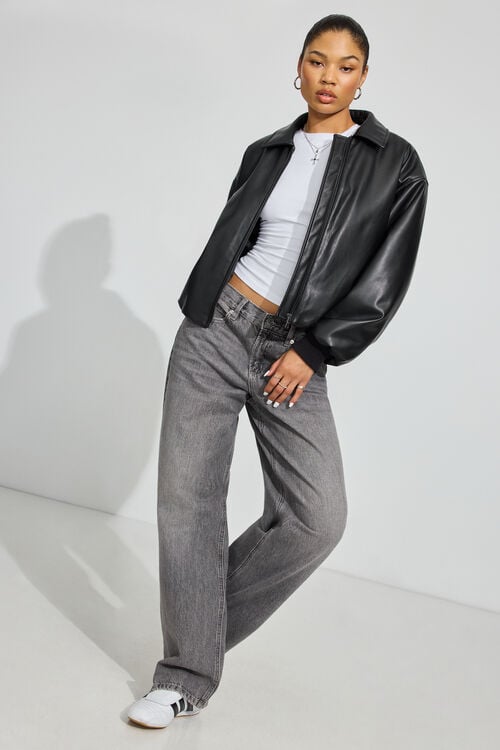 garage Jean ample à taille basse