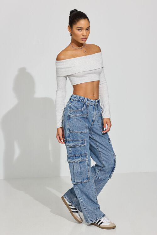 Garage Jean Cargo Large à Taille Haute