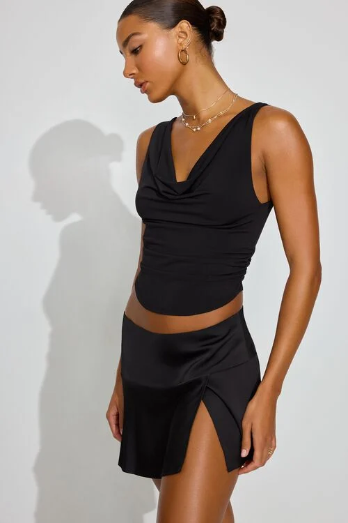 Garage Minijupe-short En Satin Avec Fente