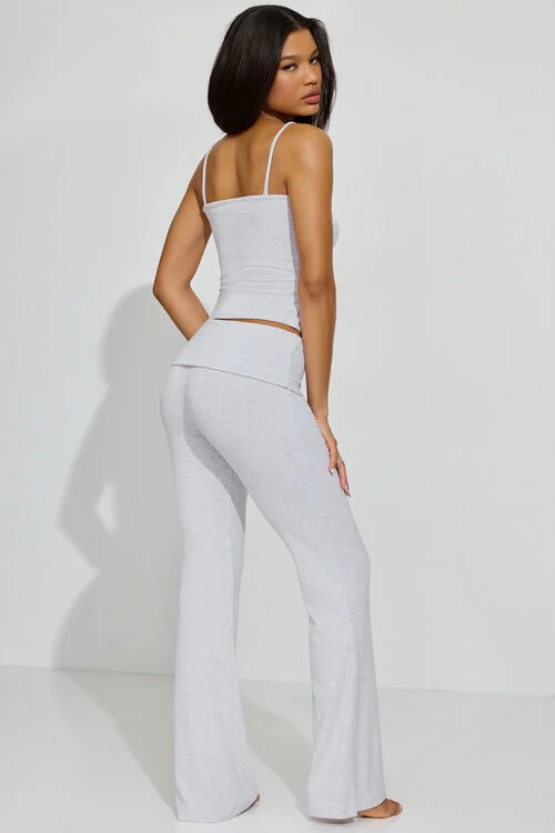 Garage Pantalon Côtelé à Taille Repliée