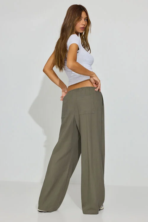 Garage Pantalon En Lin à Enfiler