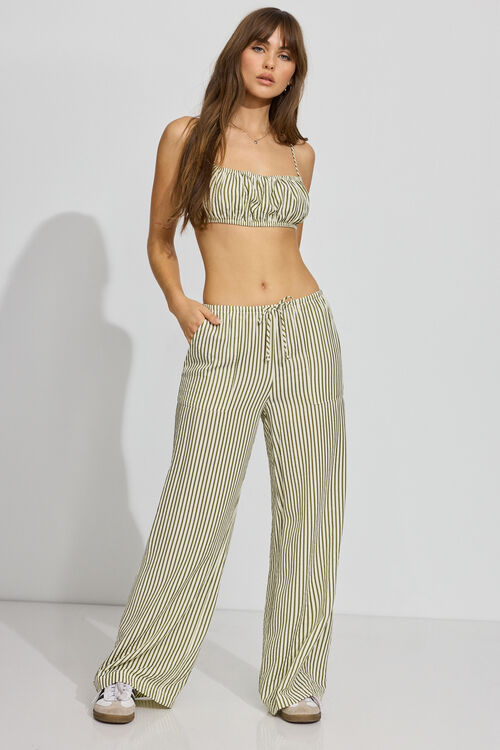 Garage Pantalon Rayé Avec élastique