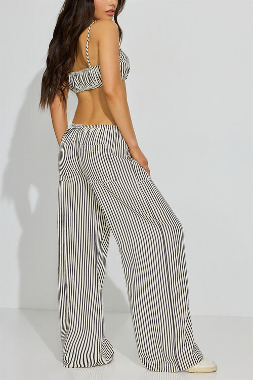 Garage Pantalon Rayé Avec élastique