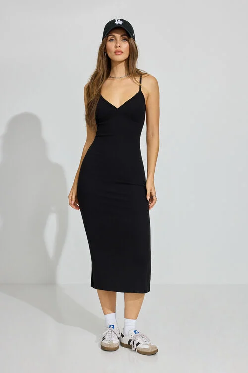 Garage Robe Maxi à Dos Ouvert Et Col En V