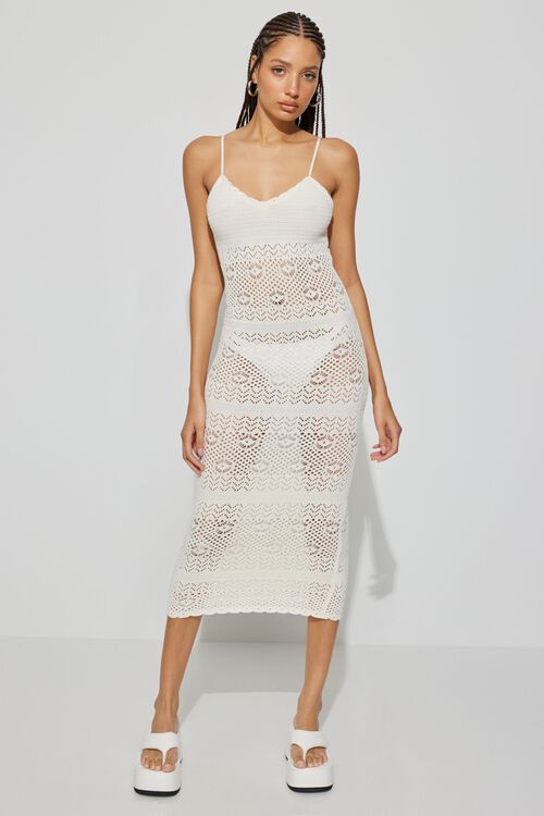 garage Robe maxi en crochet à bordure ondulée