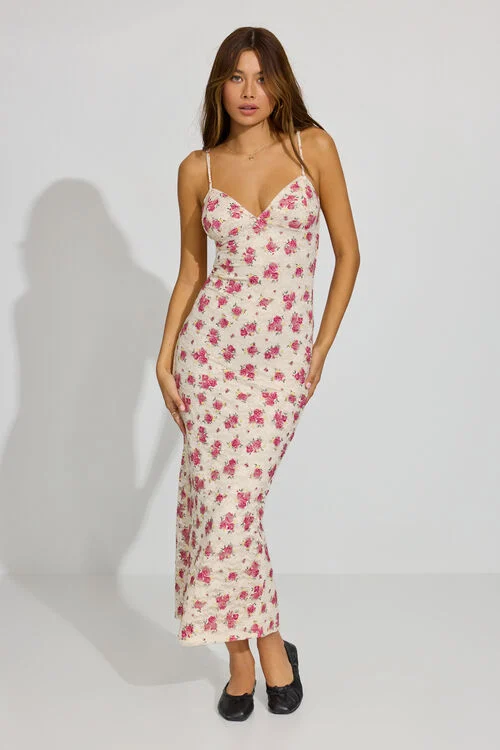 Garage Robe Maxi En Dentelle à Dos Ouvert