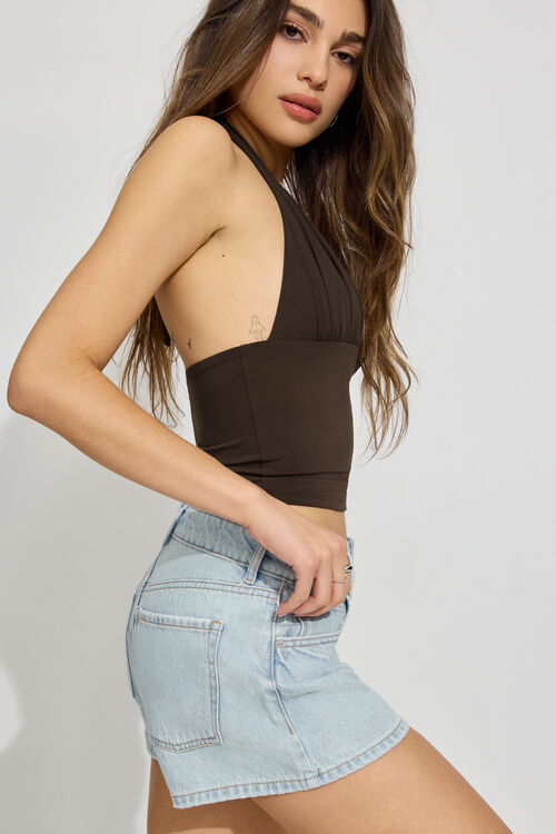 garage Short en denim décontracté à coupe en A