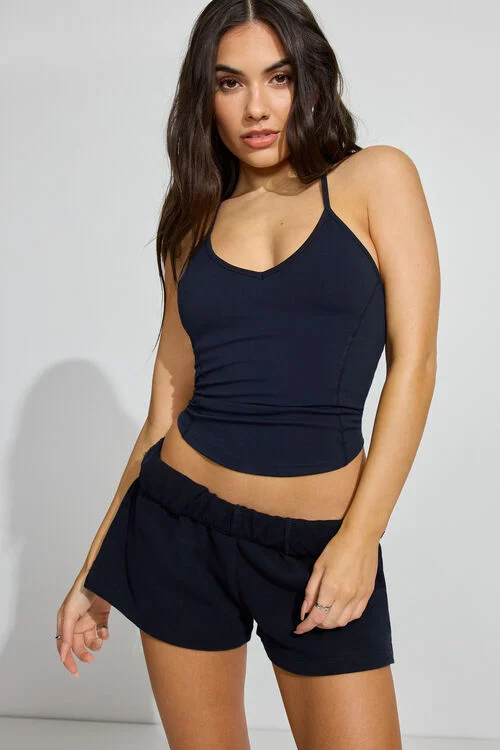 garage Short SoftTerry années 80 à taille haute