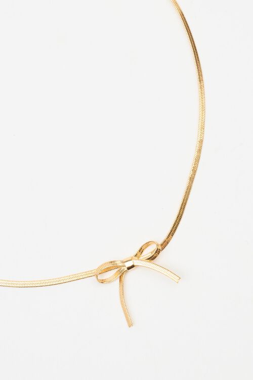 Garage Snake Chain Bow Necklace