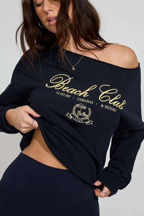 garage Sweatshirt SoftTerry à épaules dégagées