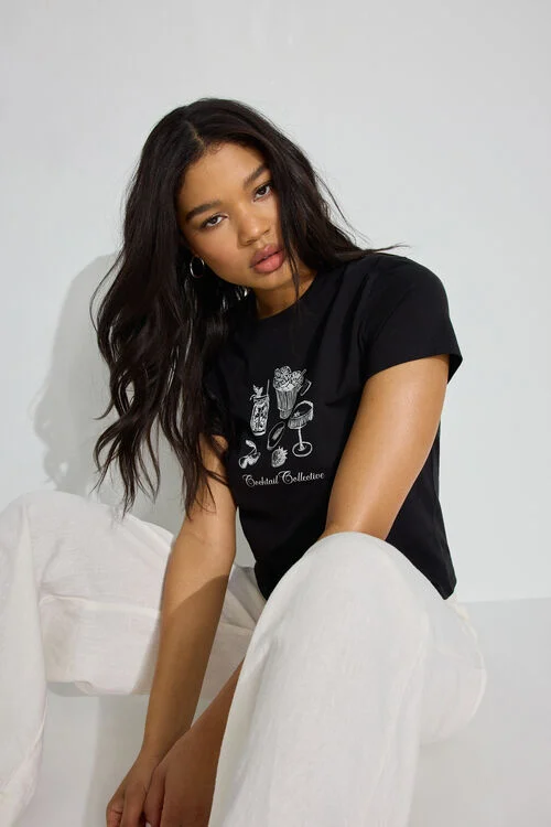 garage T-shirt à col rond années 90