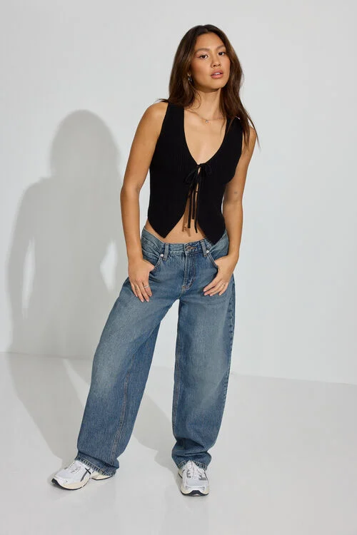 Garage Veste Sans Manches à Devant à Nouer