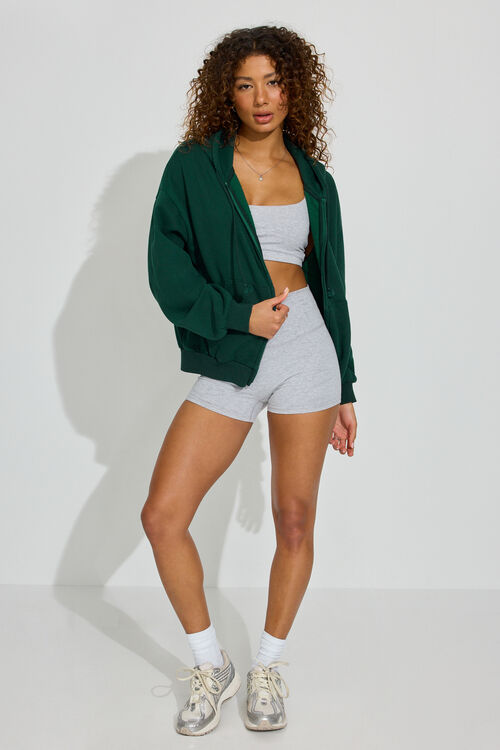 Garage Haut à Capuchon En Tissu UltraFleece à Fermeture éclair Pleine Longueur