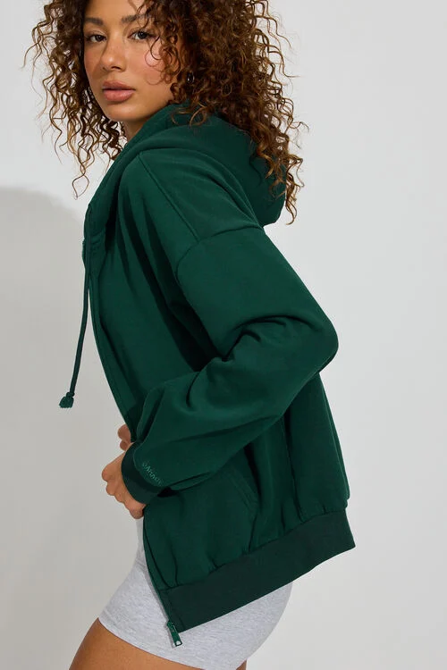 Garage Haut à Capuchon En Tissu UltraFleece à Fermeture éclair Pleine Longueur